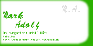 mark adolf business card